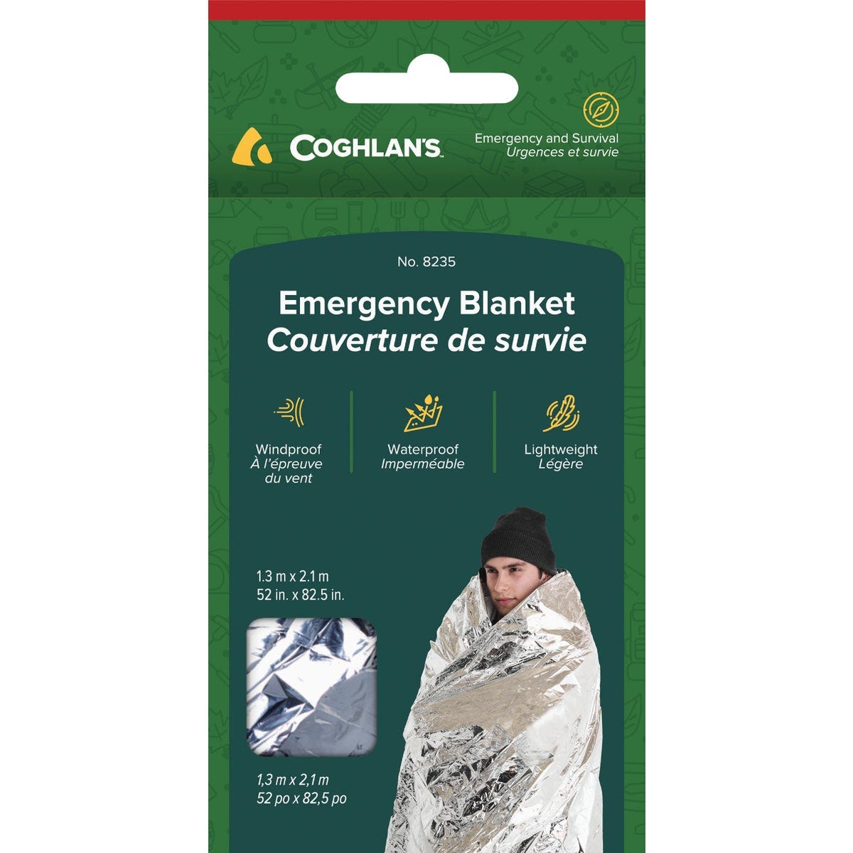 Coghlans Aluminized Polyester Waterproof Emergency Blanket Coghlans Aluminized Polyester Waterproof Emergency Blanket