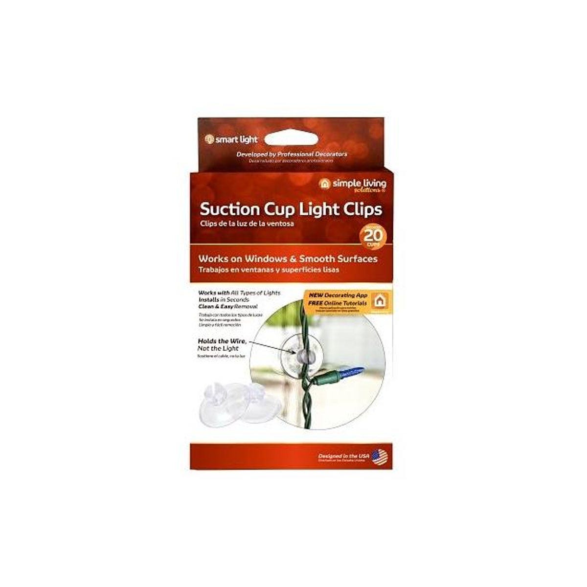 Simple Living Solutions Suction Cup Light Clips (20 Ct.) Simple Living Solutions Suction Cup Light Clips (20 Ct.)