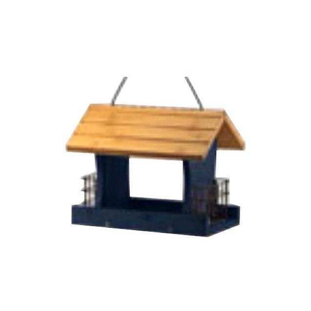 Audubon 12 In. Blue Wood Bird Feeder