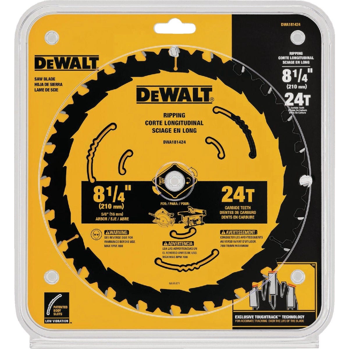 DEWALT 8-1/4 In. 24-Tooth Circular Saw Blade - photo 2 DEWALT 8-1/4 In. 24-Tooth Circular Saw Blade - photo 2