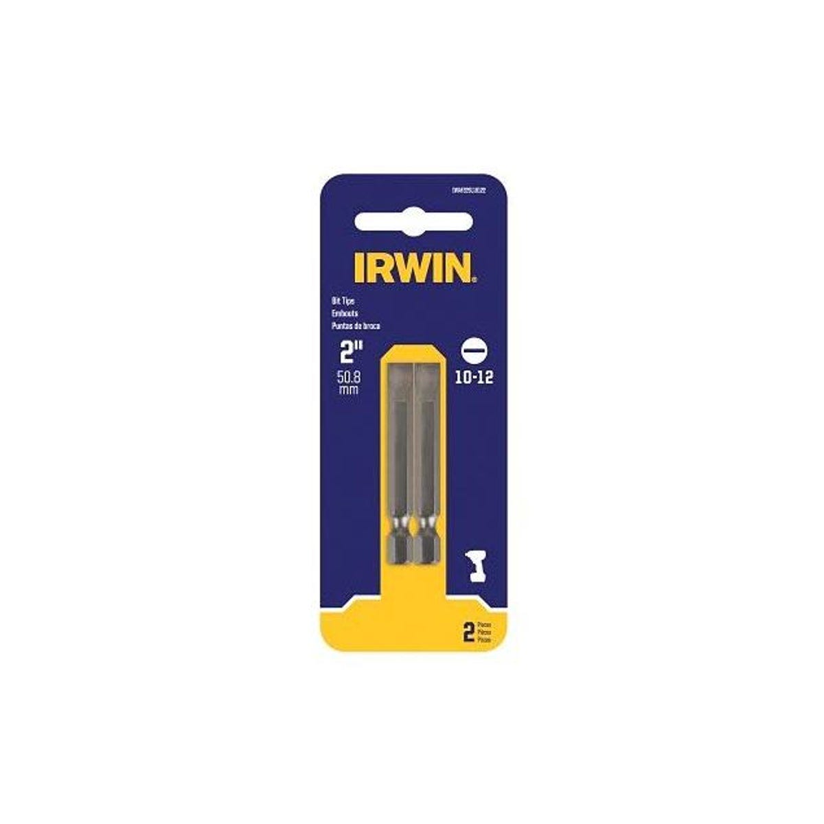 Irwin 2 In. Power Drive #10-12 Slotted Bits (2-Pack)