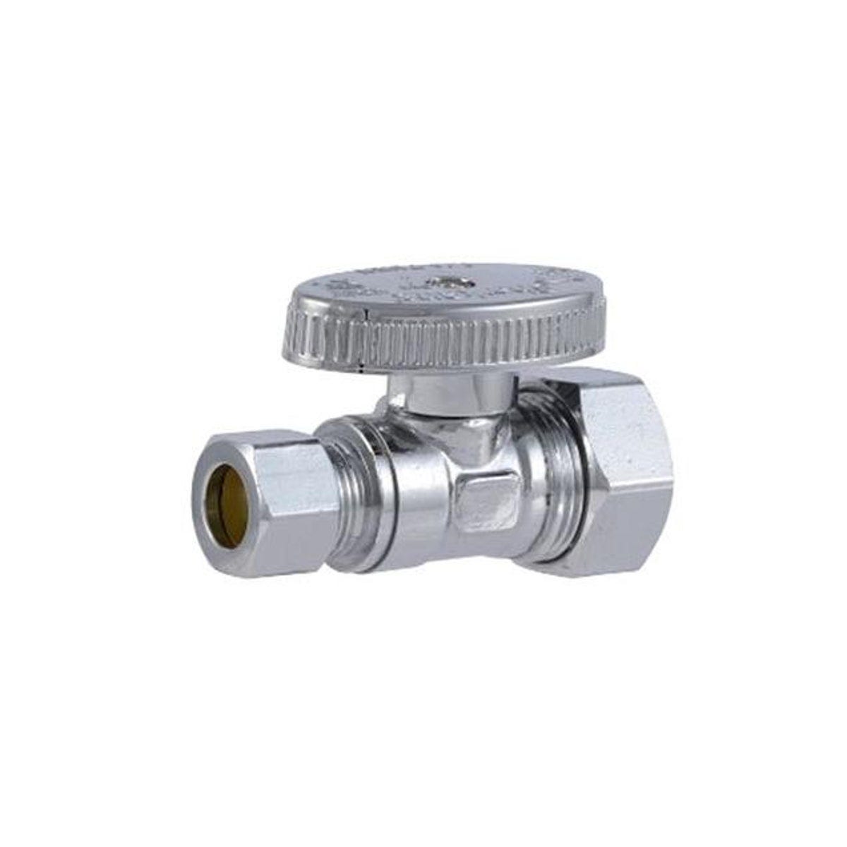 SharkBite 1/2 In. x 3/8 In. Brass Ball Straight Valve
