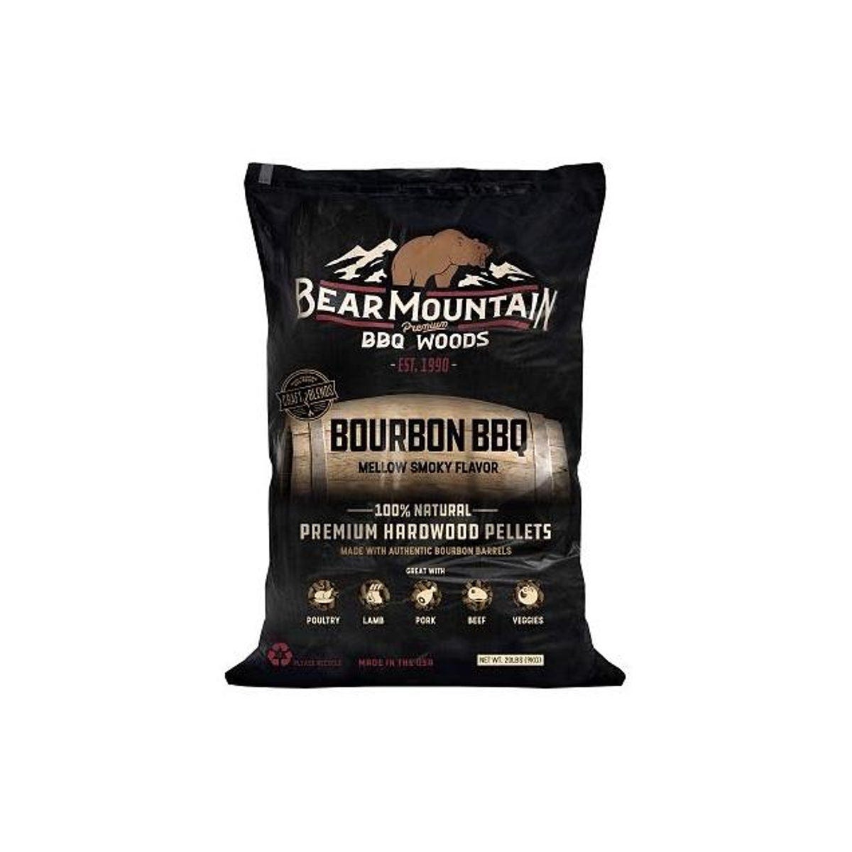 Bear Mountain 20 Lb. Bourbon Craft BBQ Hardwood Pellets Bear Mountain 20 Lb. Bourbon Craft BBQ Hardwood Pellets