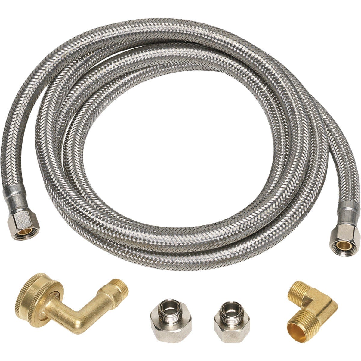 Homewerks 3/8 in. OD COMP x 3/8 in. OD COMP x 60 in. Long Braided Stainless Steel Dishwasher Supply Line Homewerks 3/8 in. OD COMP x 3/8 in. OD COMP x 60 in. Long Braided Stainless Steel Dishwasher Supply Line