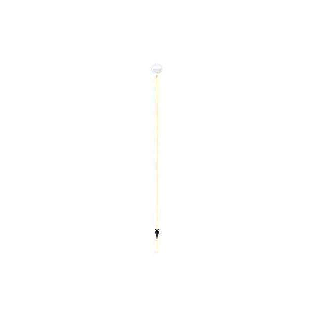 NuVue 58 In. Heavy-Duty White/Yellow Fiberglass Driveway Marker