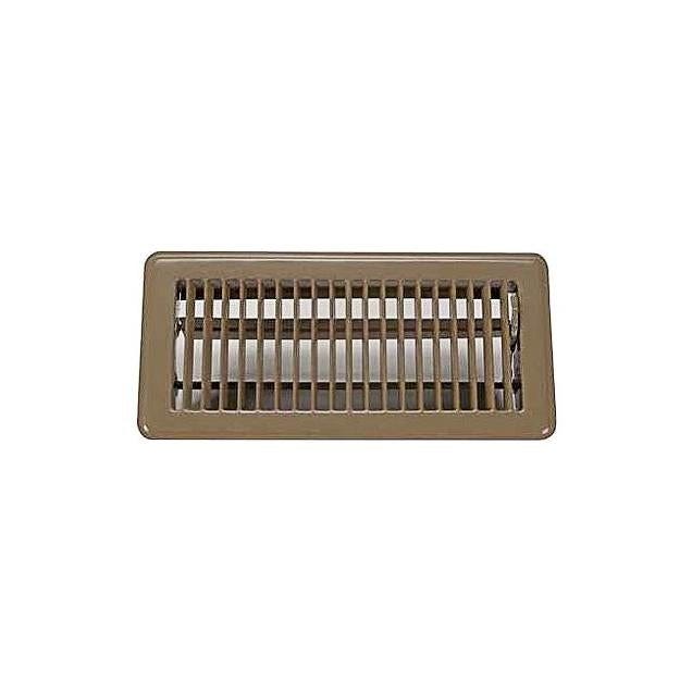 AmeriFlow 4 In. x 8 In. Steel Brown Mobile Home Floor Register AmeriFlow 4 In. x 8 In. Steel Brown Mobile Home Floor Register