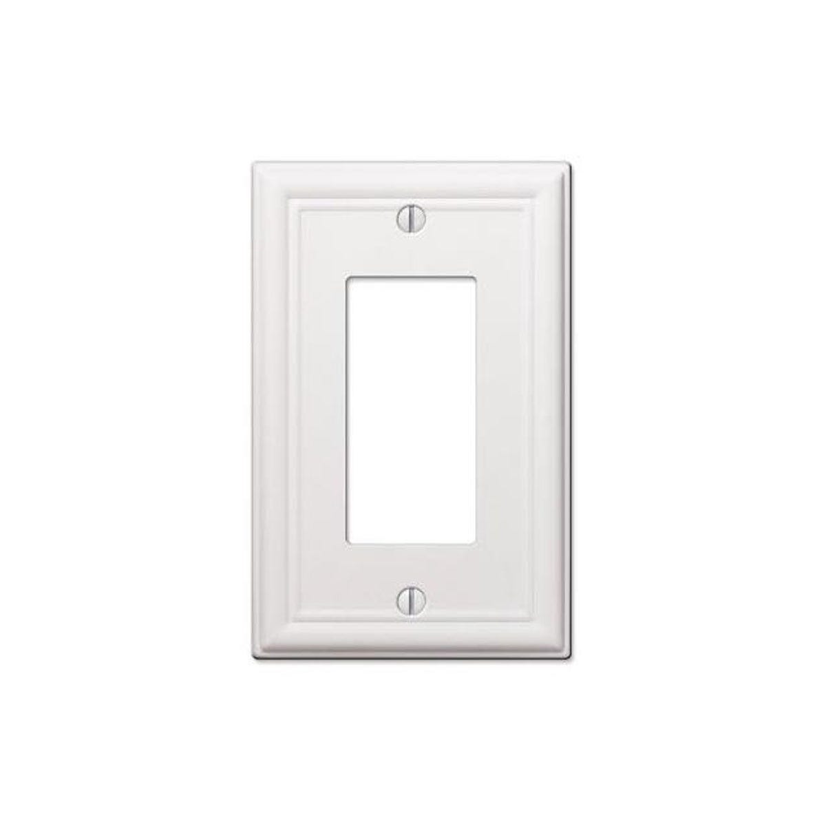 Westek Chelsea White Steel 1-Rocker Wall Plate