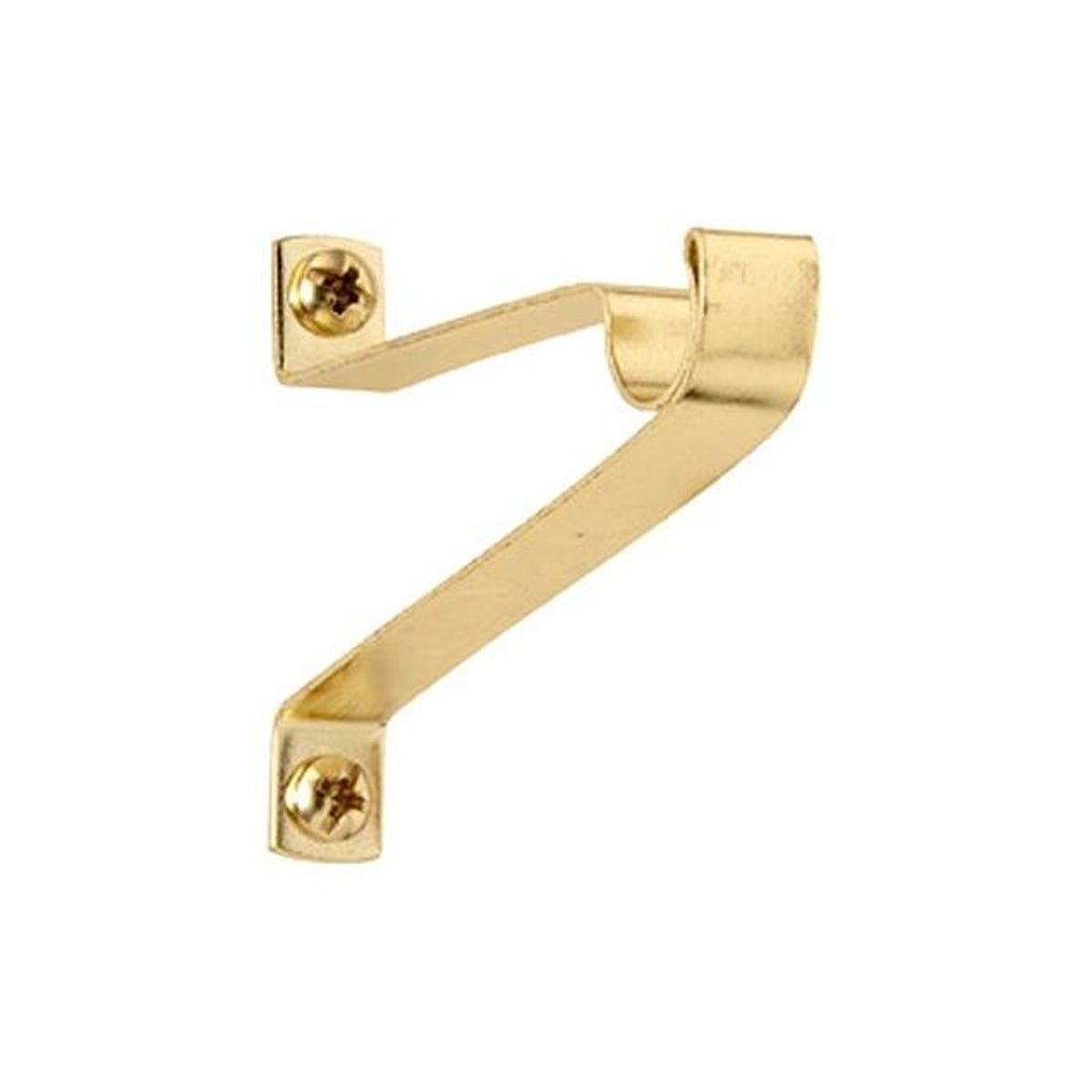 Kenney 7/16 In. Diameter Brass Cafe Curtain Rod Bracket Kenney 7/16 In. Diameter Brass Cafe Curtain Rod Bracket