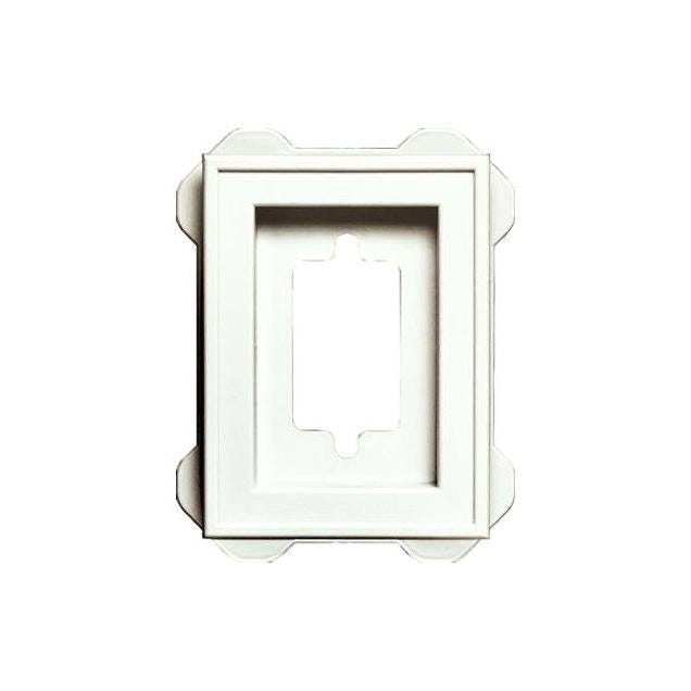 Builders Edge 4-1/2 In. x 6-5/16 In. White Recessed Mini Mounting Block