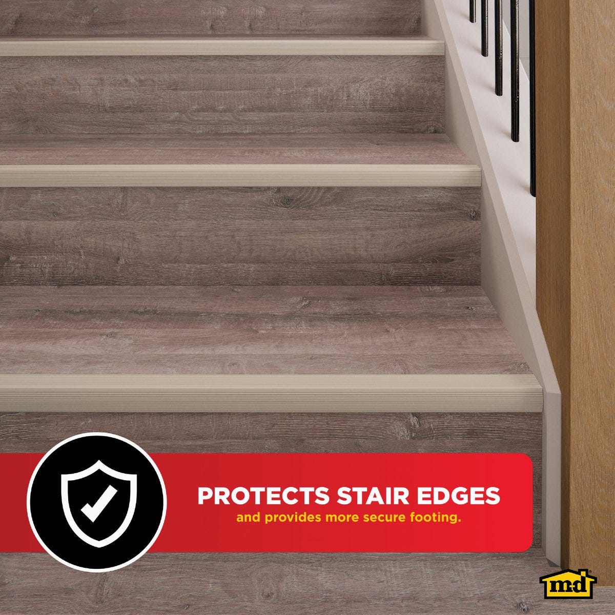M-D Building Products 36 In. Satin Nickel Aluminum CINCH Fluted Stair Edging - photo 3