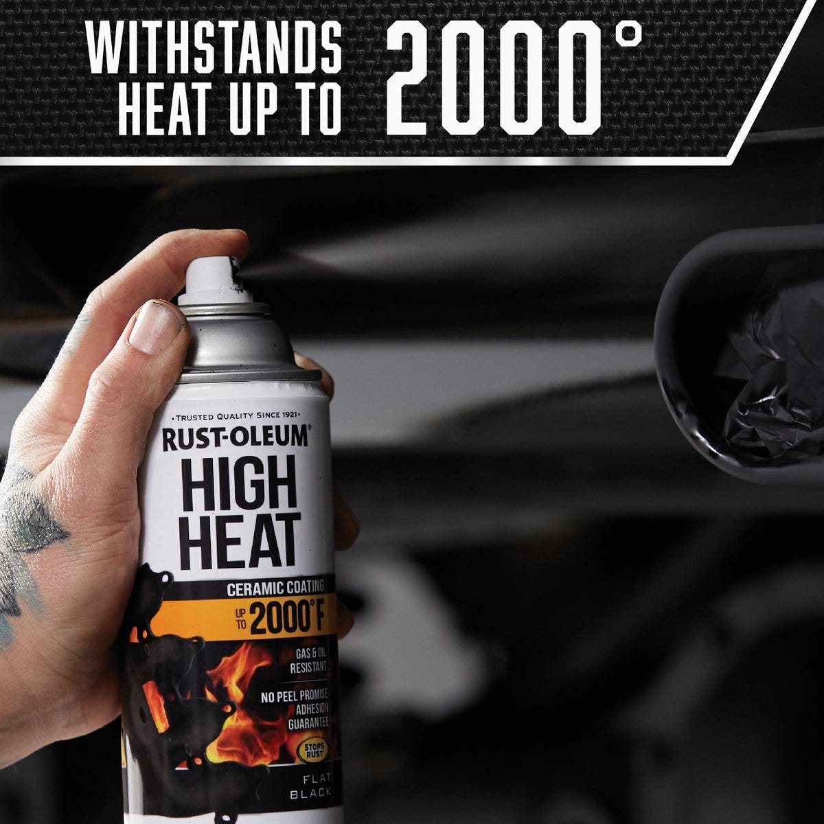 Rust-Oleum Stops Rust Flat Black 12 Oz. High Heat Spray Paint - photo 3 Rust-Oleum Stops Rust Flat Black 12 Oz. High Heat Spray Paint - photo 3
