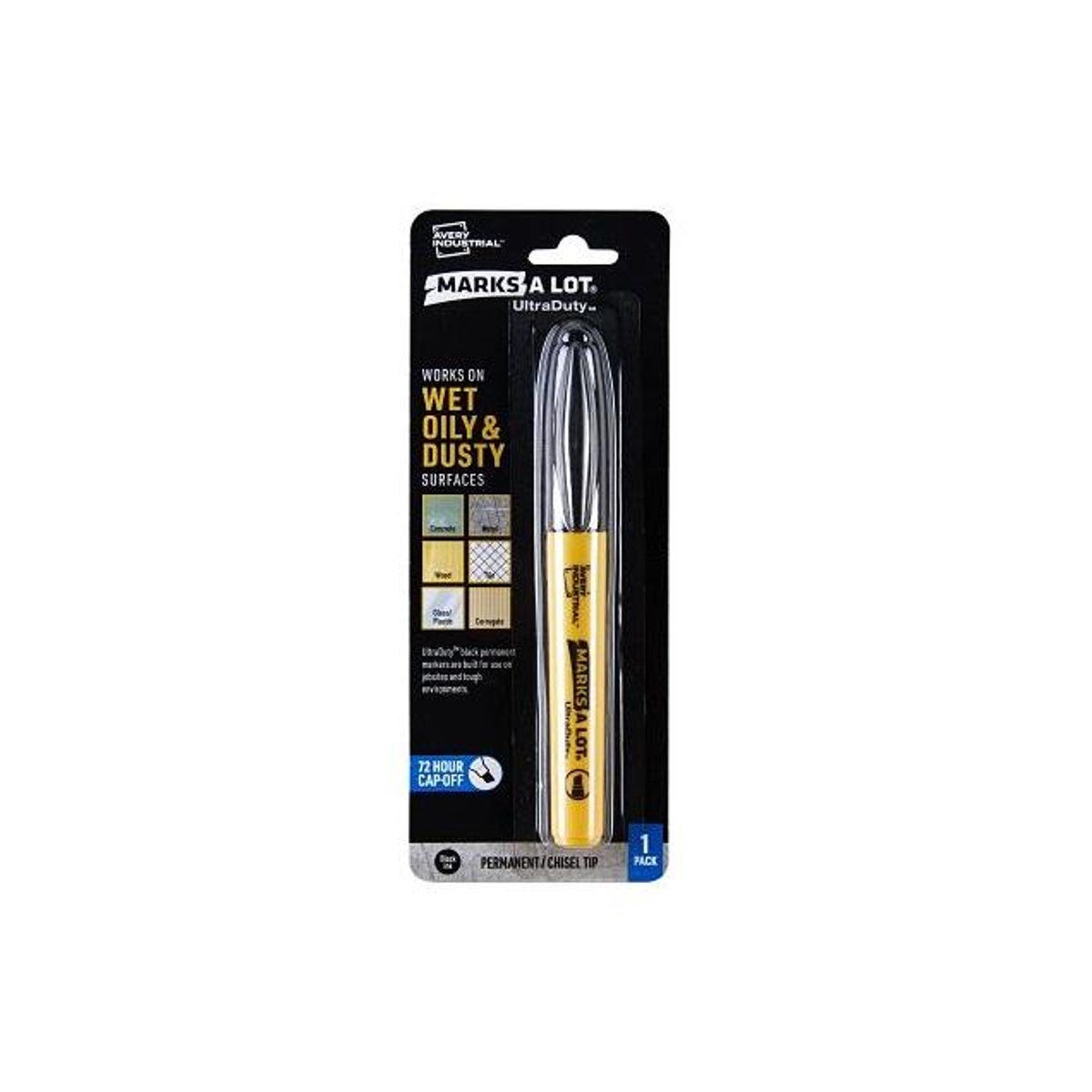 Marks A Lot Black Chisel Tip UltraDuty Permanent Marker Marks A Lot Black Chisel Tip UltraDuty Permanent Marker