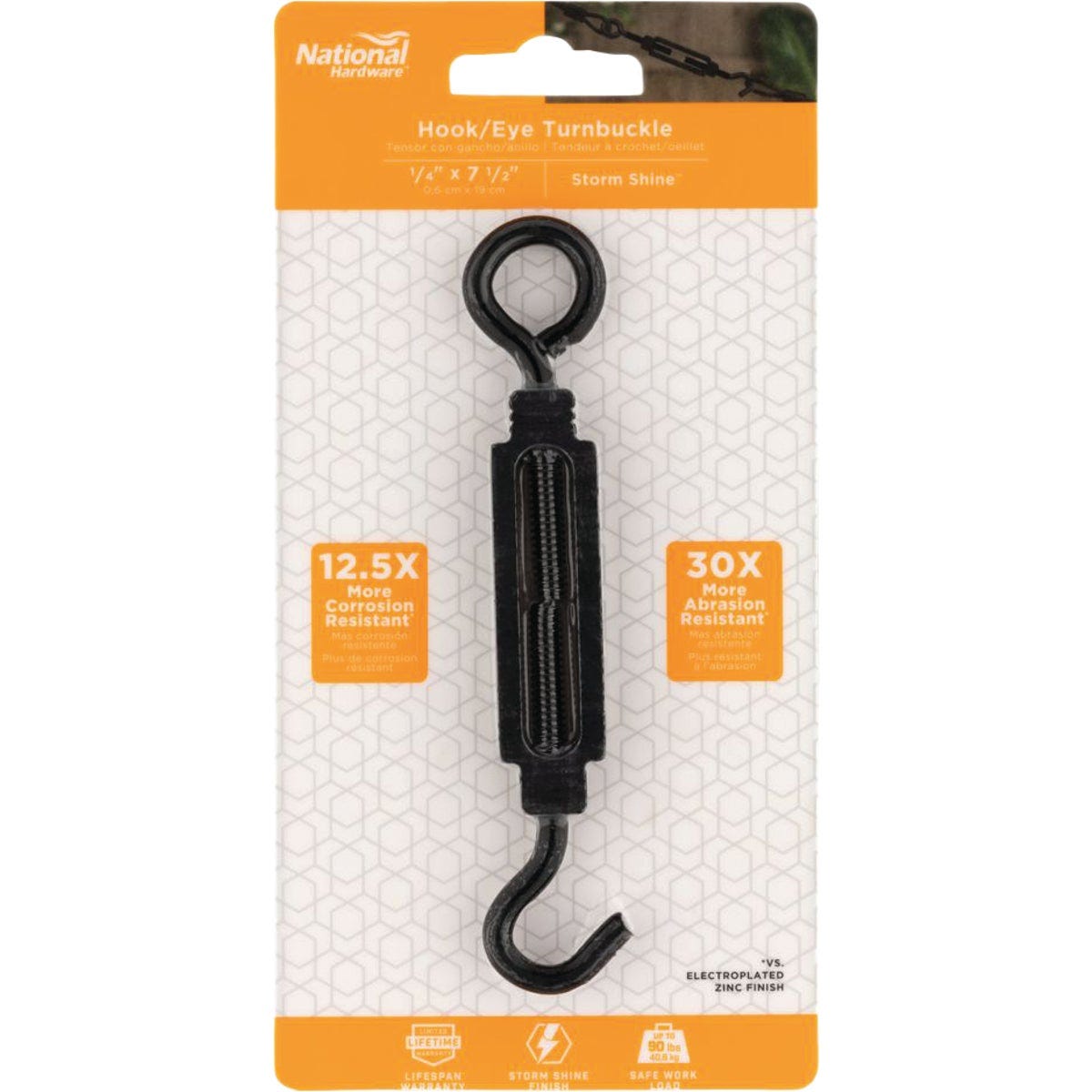 National Hardware 1/4 In. X 7-1/2 In. Hook/Eye Turnbuckle - photo 2 National Hardware 1/4 In. X 7-1/2 In. Hook/Eye Turnbuckle - photo 2