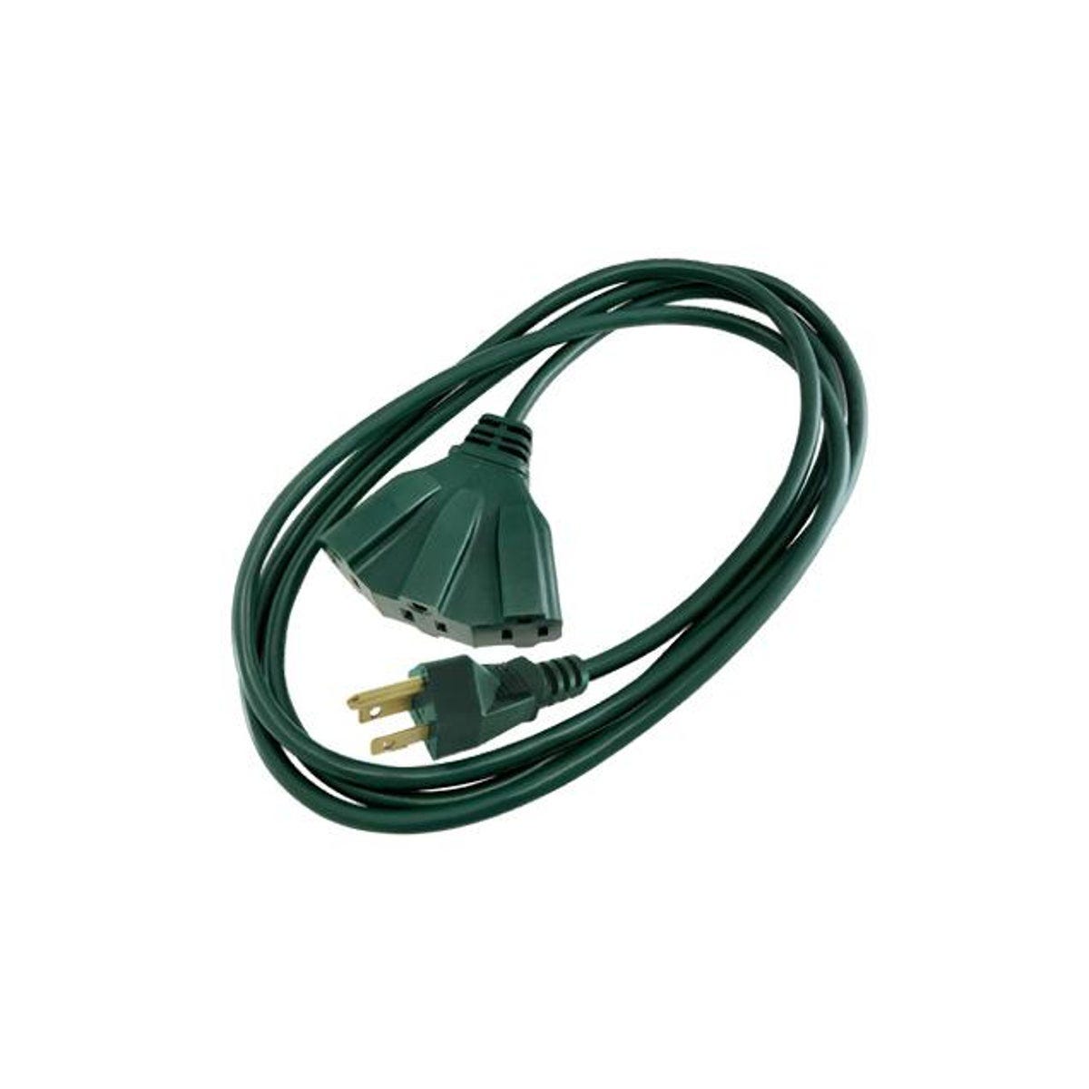 Master Electrician 8 Ft. 16/3 SJTW Green Triple Tap Outdoor Extension Cord